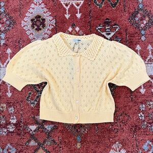 🧶💛NWT Short Sleeve Knit Sweater Sz XL🧶💛